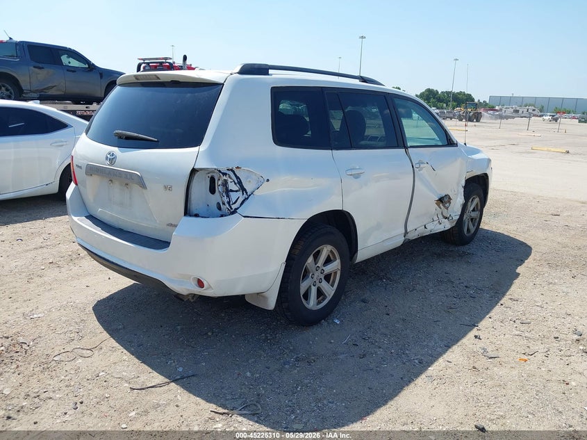 2010 Toyota Highlander VIN 5TDBK3EH4AS005574 IAAI salvage auction — RIGHT SIDE, Salvage (Texas), sold $1,400 on 2026-07-16 (photo 4)