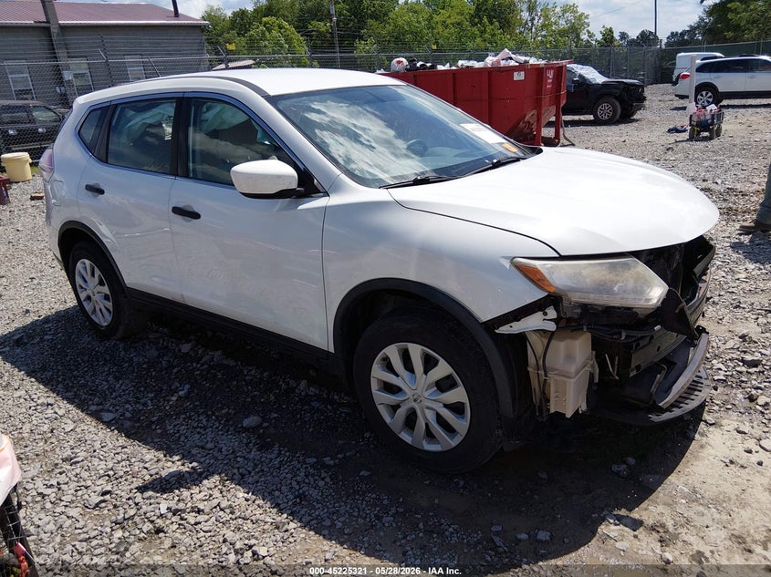 2016 Nissan Rogue VIN KNMAT2MV7GP605616 IAAI salvage auction — FRONT END, Salvage Title, sold $250 on 2026-07-22 (photo 1)