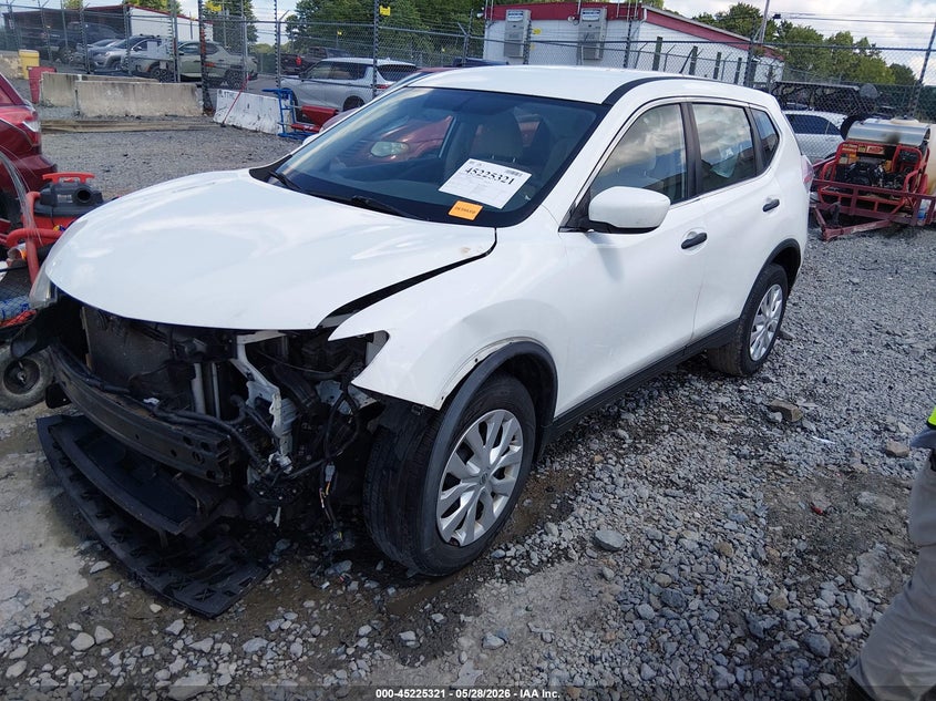 2016 Nissan Rogue VIN KNMAT2MV7GP605616 IAAI salvage auction — FRONT END, Salvage Title, sold $250 on 2026-07-22 (photo 2)