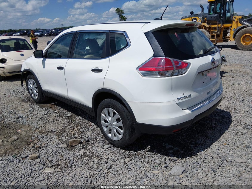 2016 Nissan Rogue VIN KNMAT2MV7GP605616 IAAI salvage auction — FRONT END, Salvage Title, sold $250 on 2026-07-22 (photo 3)