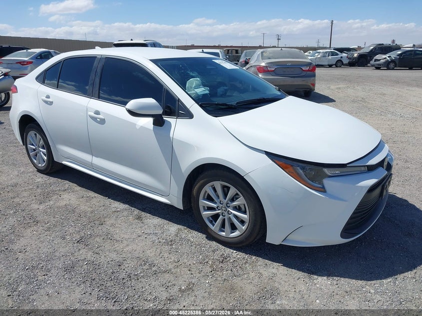 2026 Toyota Corolla VIN JTDB4MEE1T3046254 IAAI salvage auction — LEFT FRONT, Salvage (California), sold $5,225 on 2026-07-20 (photo 1)
