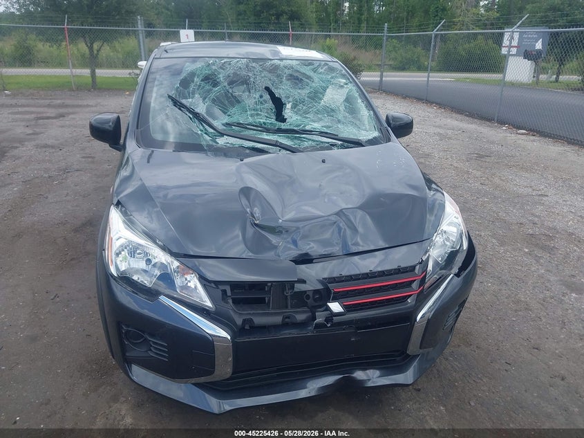 2024 Mitsubishi Mirage VIN ML32AWHJ0RH030431 IAAI salvage auction — FRONT END, Salvage Title, sold $2,550 on 2026-07-21 (photo 6)