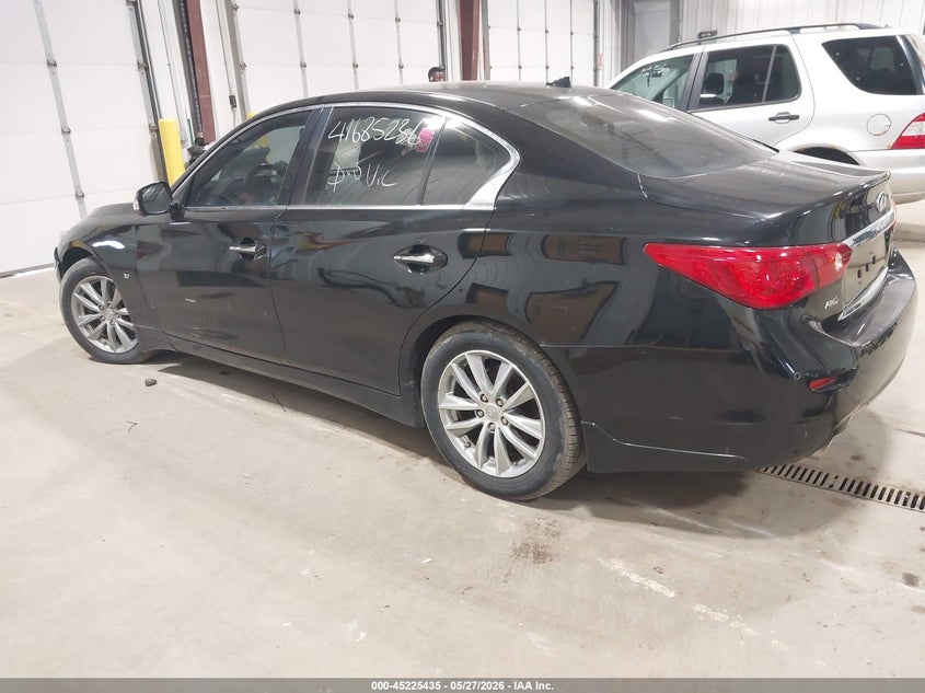 2014 Infiniti Q50 VIN JN1BV7AR8EM705762 IAAI salvage auction — UNKNOWN, Previously Damaged (North Dakota), sold $1,150 on 2026-07-23 (photo 3)