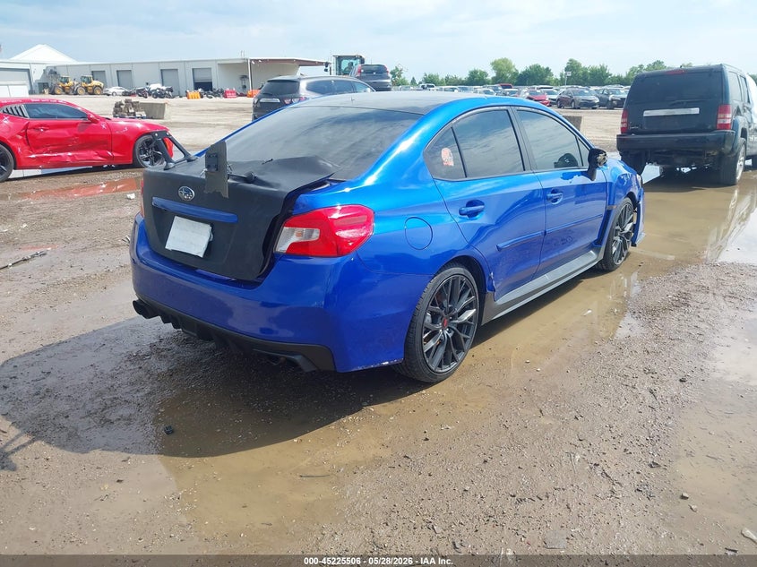 2018 Subaru Wrx sti VIN JF1VA3Z6XJ9833187 IAAI salvage auction — RIGHT FRONT, Salvage (Texas), sold $6,800 on 2026-07-29 (photo 4)