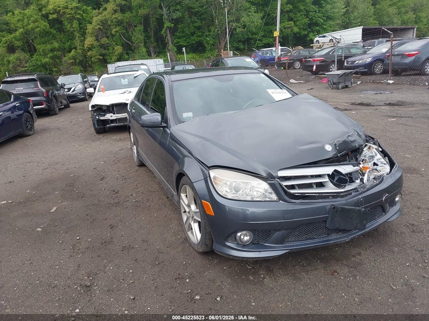 2010 Mercedes-benz C class VIN WDDGF8BB7AF480603 IAAI salvage auction — LEFT FRONT, Clear (Massachusetts), sold $1,600 on 2026-08-18 (photo 1)