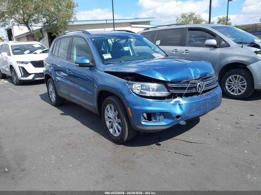 2017 Volkswagen Tiguan VIN WVGAV7AX7HK042591 IAAI salvage auction — FRONT END, Salvage Certificate (California), sold $1,700 on 2026-07-24 (photo 1)