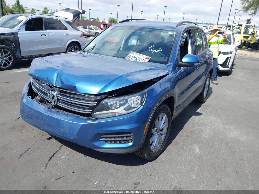 2017 Volkswagen Tiguan VIN WVGAV7AX7HK042591 IAAI salvage auction — FRONT END, Salvage Certificate (California), sold $1,700 on 2026-07-24 (photo 2)