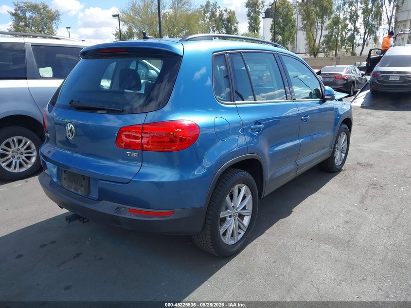 2017 Volkswagen Tiguan VIN WVGAV7AX7HK042591 IAAI salvage auction — FRONT END, Salvage Certificate (California), sold $1,700 on 2026-07-24 (photo 4)