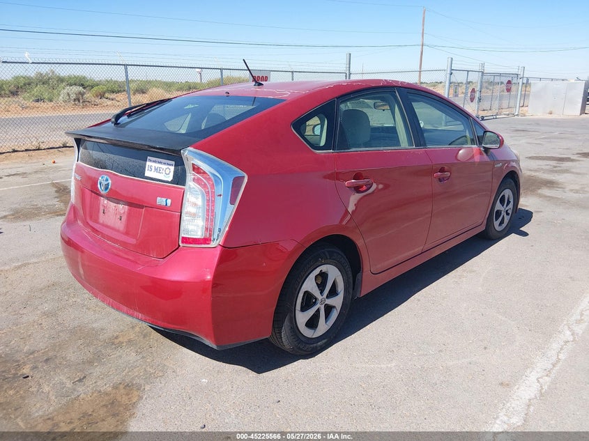 2012 Toyota Prius VIN JTDKN3DU2C1539484 IAAI salvage auction — NORMAL WEAR, Clear (New Mexico), sold $1,300 on 2026-07-15 (photo 4)