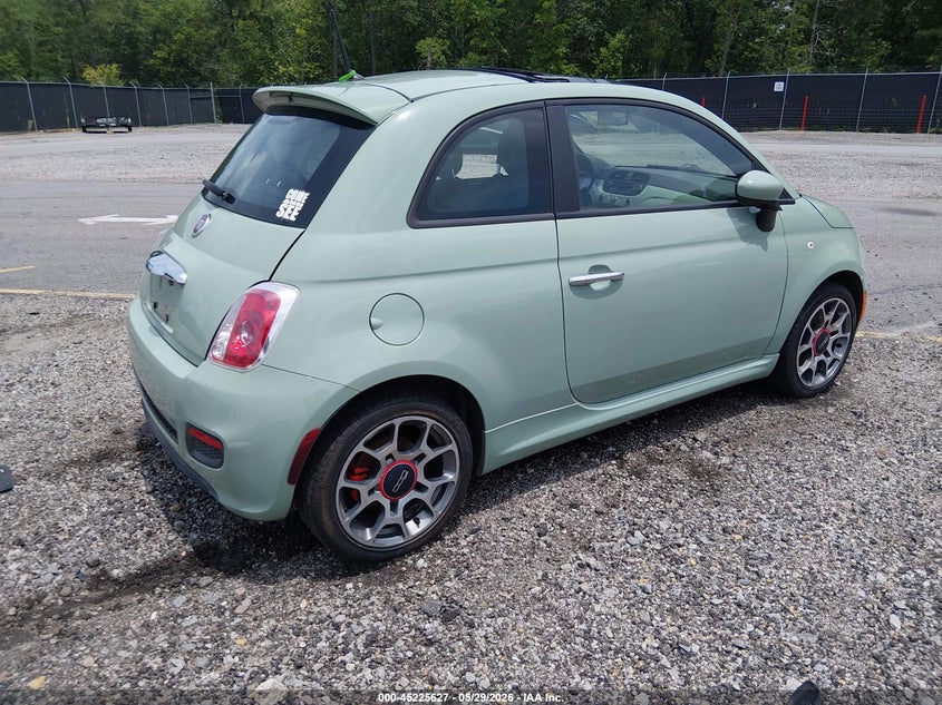 2012 Fiat 500 VIN 3C3CFFBR3CT148990 IAAI salvage auction — SIDE, Salvage Title, sold $725 on 2026-08-12 (photo 4)
