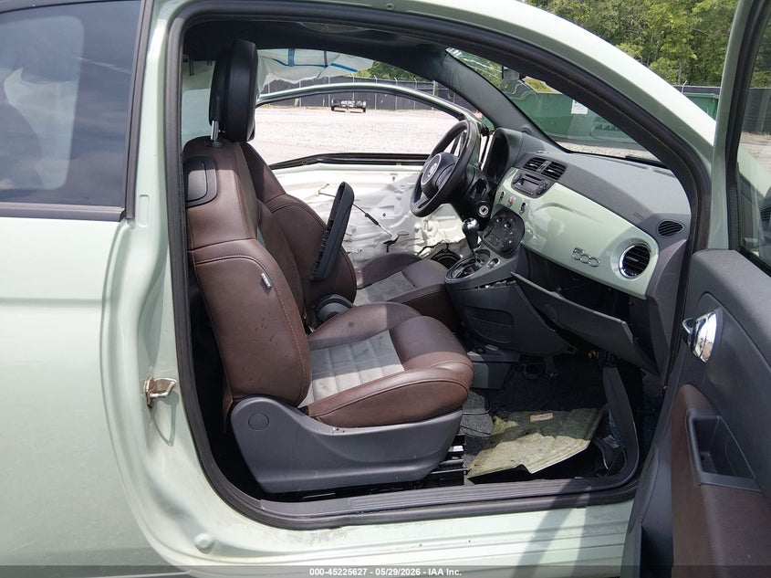 2012 Fiat 500 VIN 3C3CFFBR3CT148990 IAAI salvage auction — SIDE, Salvage Title, sold $725 on 2026-08-12 (photo 5)