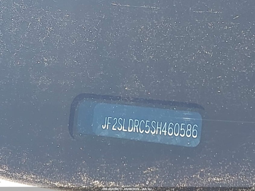 2025 Subaru Forester VIN JF2SLDRC5SH460586 IAAI salvage auction — REAR END, Salvage Title, sold $7,300 on 2026-07-24 (photo 9)
