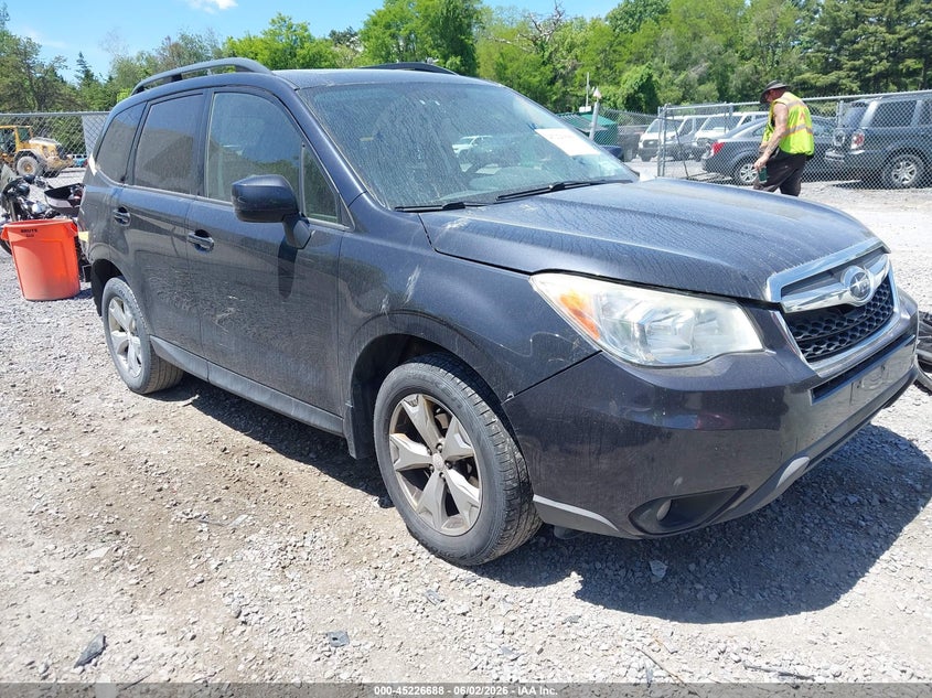 2014 Subaru Forester VIN JF2SJAGC0EH421061 IAAI salvage auction — REAR END, Mv-907A (New York), sold $25 on 2026-07-28 (photo 1)
