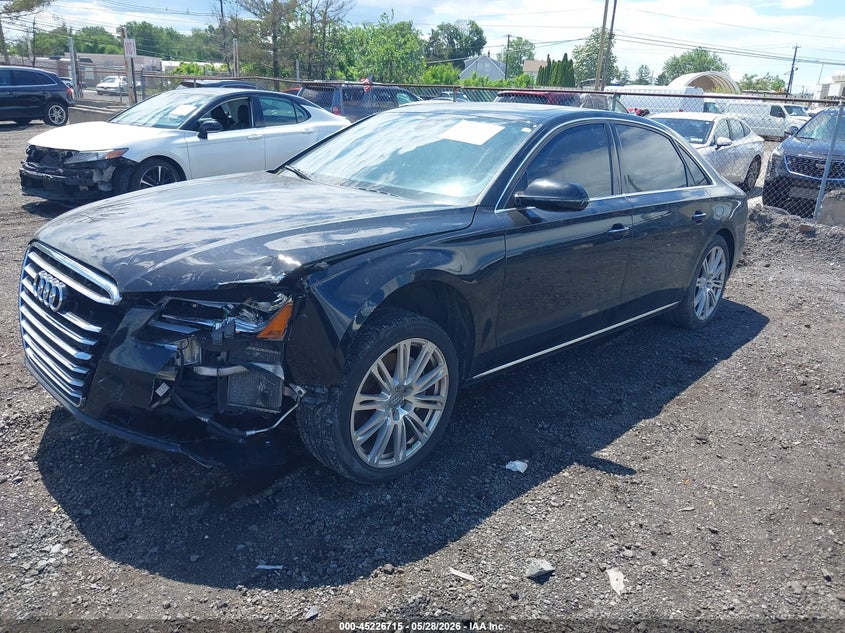 2014 Audi A8 VIN WAURGAFD3EN002142 IAAI salvage auction — FRONT END, Salvage (New Jersey), sold $1,450 on 2026-08-21 (photo 2)