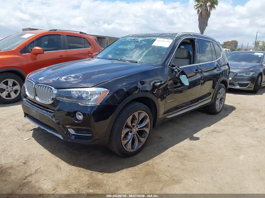 2017 BMW X3 VIN 5UXWZ7C30H0V87602 IAAI salvage auction — ROLLOVER, Salvage (California), sold $1,500 on 2026-08-02 (photo 2)