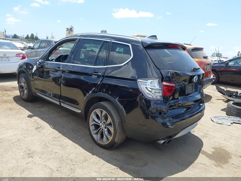 2017 BMW X3 VIN 5UXWZ7C30H0V87602 IAAI salvage auction — ROLLOVER, Salvage (California), sold $1,500 on 2026-08-02 (photo 3)