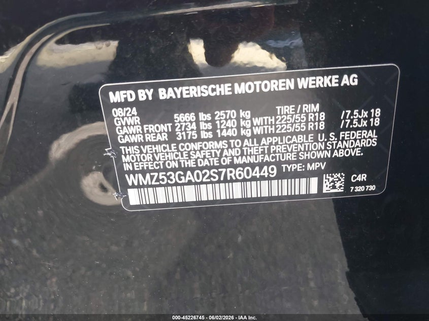 2025 Mini VIN WMZ53GA02S7R60449 IAAI salvage auction — LEFT SIDE, Salvage Title, sold $6,000 on 2026-08-15 (photo 9)