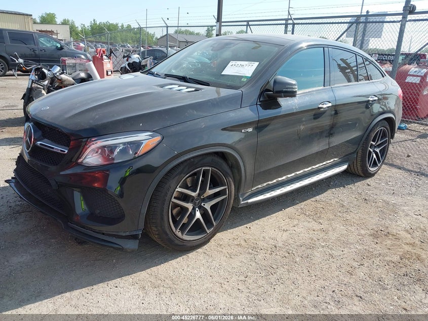 2018 Mercedes-benz Amg gle coupe VIN 4JGED6EB1JA124597 IAAI salvage auction — RIGHT FRONT, Salvage Title, sold $17,150 on 2026-07-16 (photo 2)