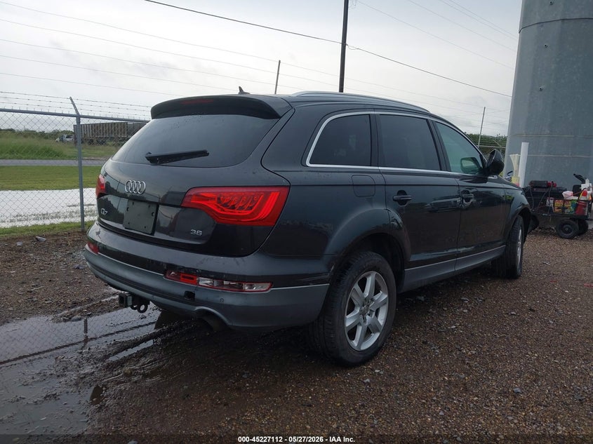 2010 Audi Q7 VIN WA1LYAFE8AD006129 IAAI salvage auction — RIGHT REAR, Original (Texas), sold $475 on 2026-07-07 (photo 4)