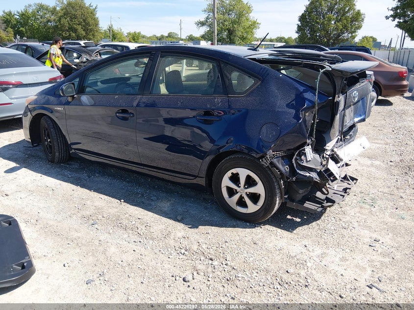 2013 Toyota Prius VIN JTDKN3DU9D1643536 IAAI salvage auction — REAR END, Salvage (Illinois), sold $1,100 on 2026-07-14 (photo 3)