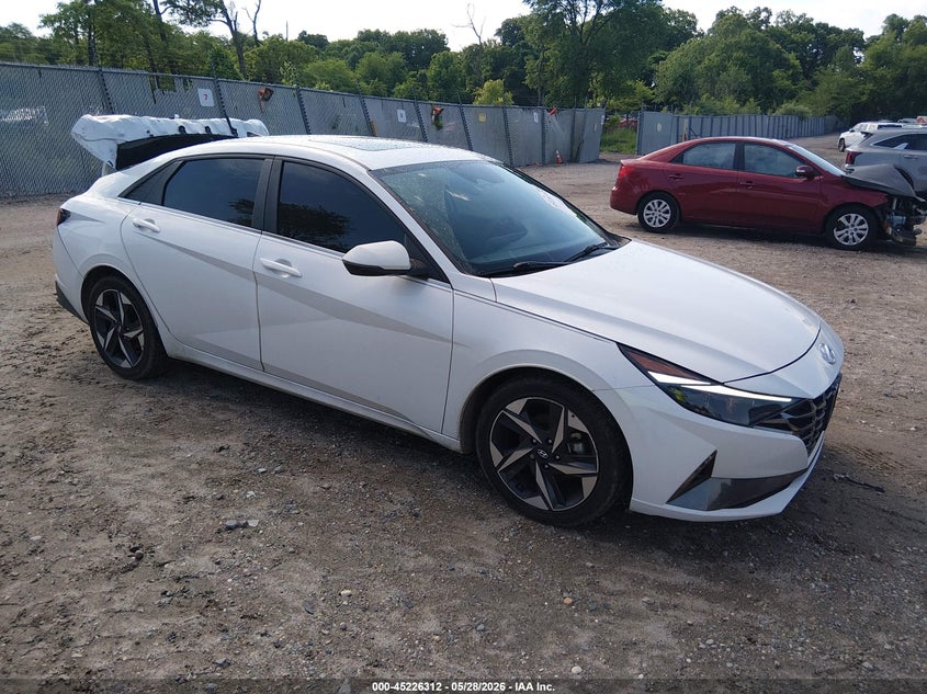 2022 Hyundai Elantra VIN 5NPLP4AG8NH073994 IAAI salvage auction — REAR END, Salvage (New Jersey), sold $6,200 on 2026-07-28 (photo 1)
