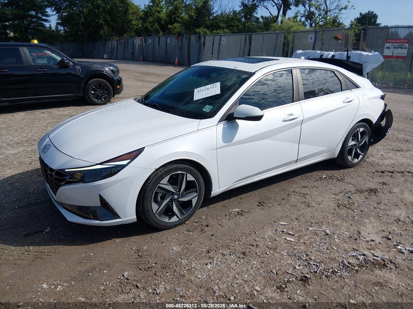 2022 Hyundai Elantra VIN 5NPLP4AG8NH073994 IAAI salvage auction — REAR END, Salvage (New Jersey), sold $6,200 on 2026-07-28 (photo 2)