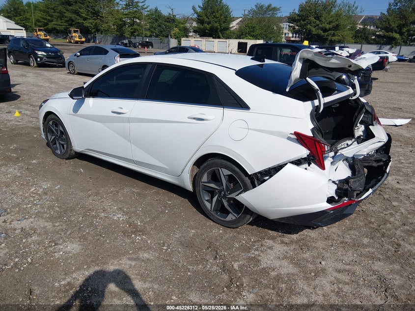 2022 Hyundai Elantra VIN 5NPLP4AG8NH073994 IAAI salvage auction — REAR END, Salvage (New Jersey), sold $6,200 on 2026-07-28 (photo 3)