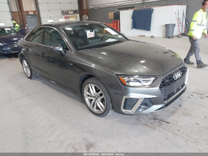 2021 Audi A4 VIN WAUDAAF46MN004560 IAAI salvage auction — LEFT SIDE, Salvage Title, sold $6,300 on 2026-07-22 (photo 1)