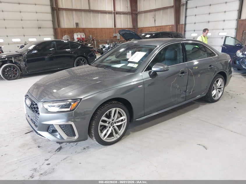 2021 Audi A4 VIN WAUDAAF46MN004560 IAAI salvage auction — LEFT SIDE, Salvage Title, sold $6,300 on 2026-07-22 (photo 2)