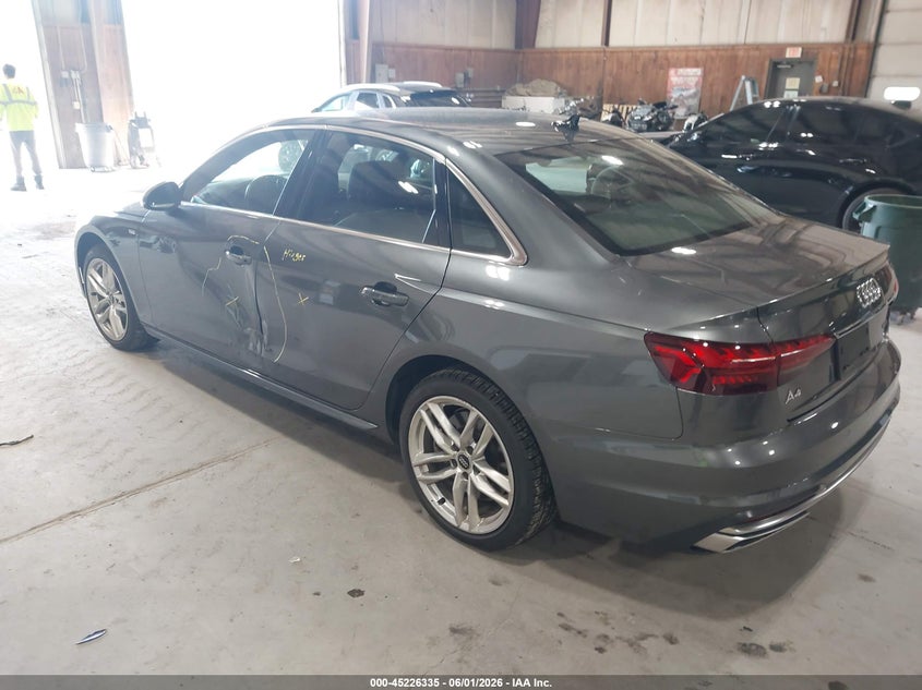 2021 Audi A4 VIN WAUDAAF46MN004560 IAAI salvage auction — LEFT SIDE, Salvage Title, sold $6,300 on 2026-07-22 (photo 3)