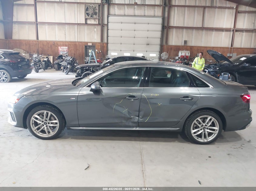 2021 Audi A4 VIN WAUDAAF46MN004560 IAAI salvage auction — LEFT SIDE, Salvage Title, sold $6,300 on 2026-07-22 (photo 6)