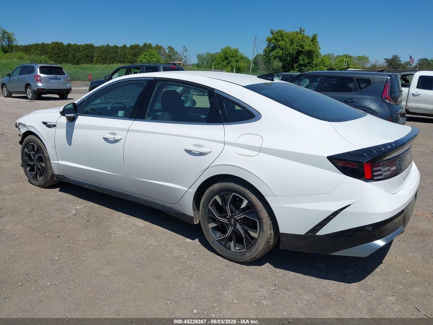2025 Hyundai Sonata VIN KMHL64JA6SA434930 IAAI salvage auction — FRONT END, Salvage Title, sold $8,700 on 2026-07-16 (photo 3)