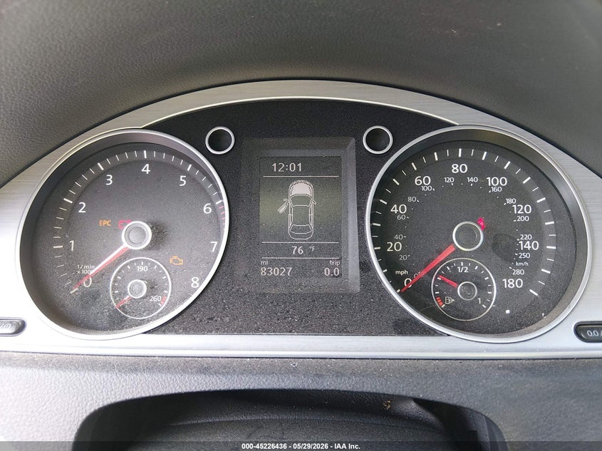 2014 Volkswagen Passat cc VIN WVWBP7ANXEE536603 IAAI salvage auction — HAIL, Salvage Title, sold $975 on 2026-08-07 (photo 7)