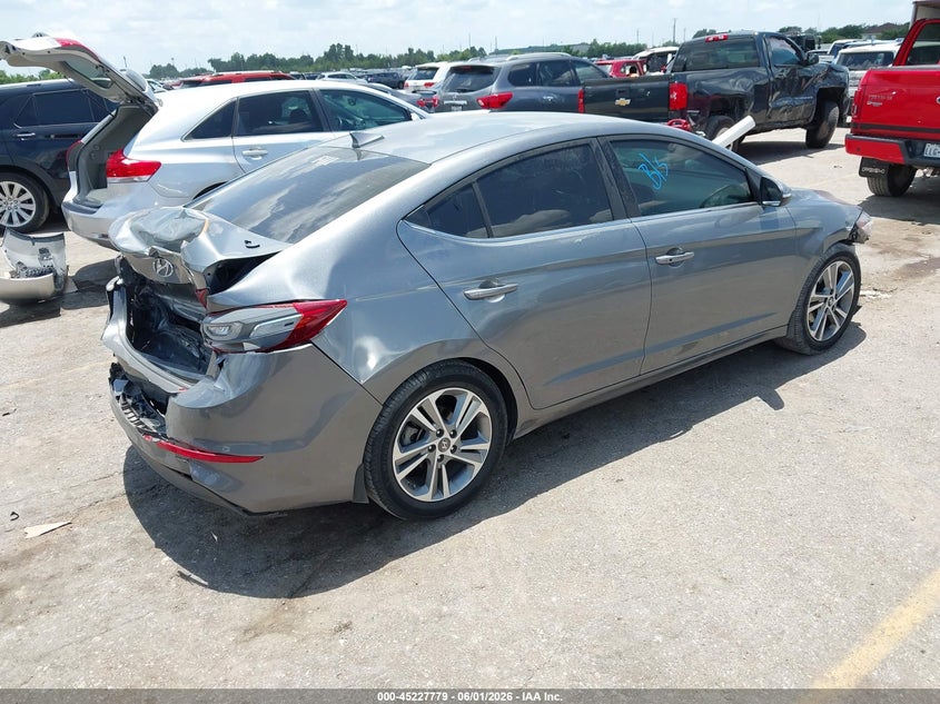 2018 Hyundai Elantra VIN KMHD84LF8JU448929 IAAI salvage auction — REAR END, Salvage Title, sold $2,100 on 2026-07-15 (photo 4)