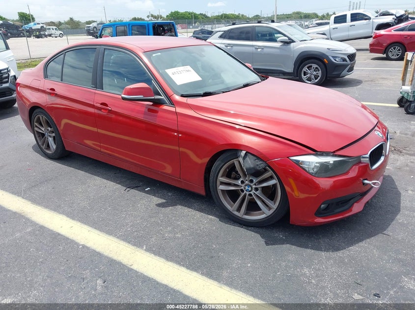2016 BMW 3er VIN WBA8E1G5XGNU11296 IAAI salvage auction — LEFT FRONT, Rebuildable (Florida), sold $975 on 2026-07-09 (photo 1)