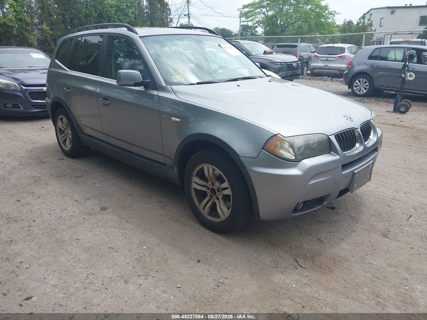 2006 BMW X3 VIN WBXPA93496WG90700 IAAI salvage auction — LEFT SIDE, Salvage (Rhode Island), sold $25 on 2026-07-28 (photo 1)