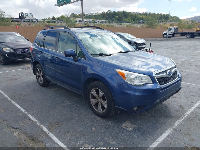 2014 Subaru Forester VIN JF2SJAHC7EH434808 IAAI salvage auction — FRONT END, Salvage Title, sold $1,050 on 2026-07-15 (photo 1)