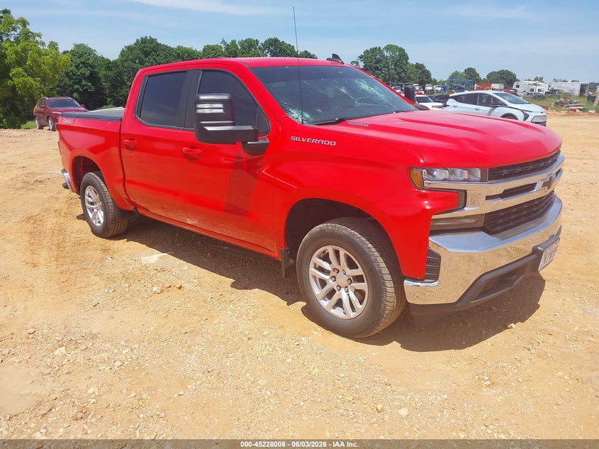 2020 Chevrolet Silverado VIN 3GCUYDET0LG253890 IAAI salvage auction — HAIL, Salvage Title, sold $11,100 on 2026-07-27 (photo 1)