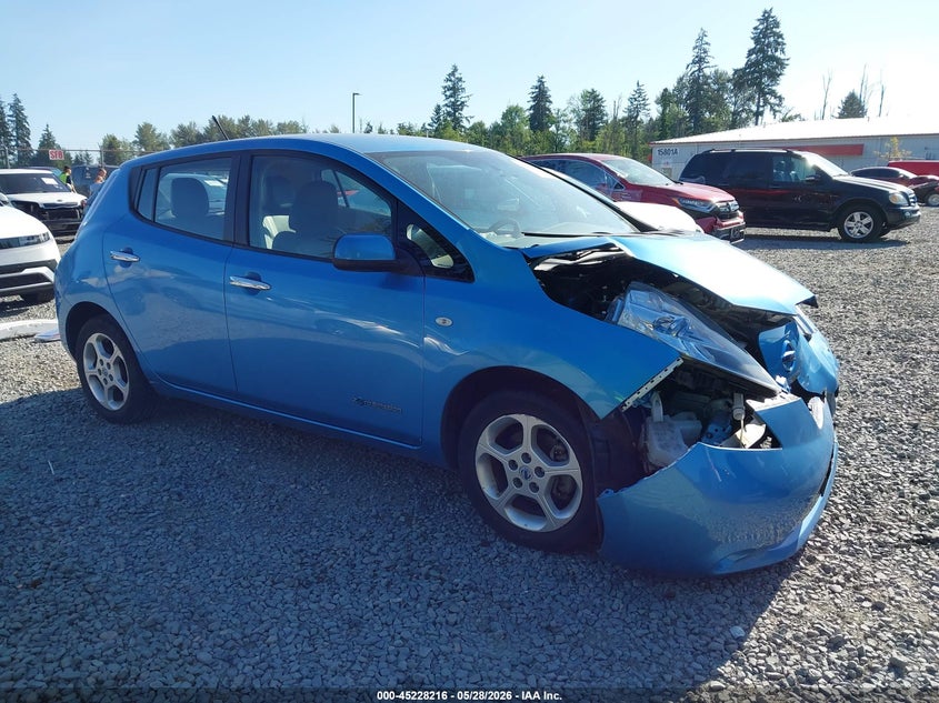 2011 Nissan Leaf VIN JN1AZ0CP3BT001327 IAAI salvage auction — FRONT END, Bill Of Sale (Washington), sold $250 on 2026-07-08 (photo 1)