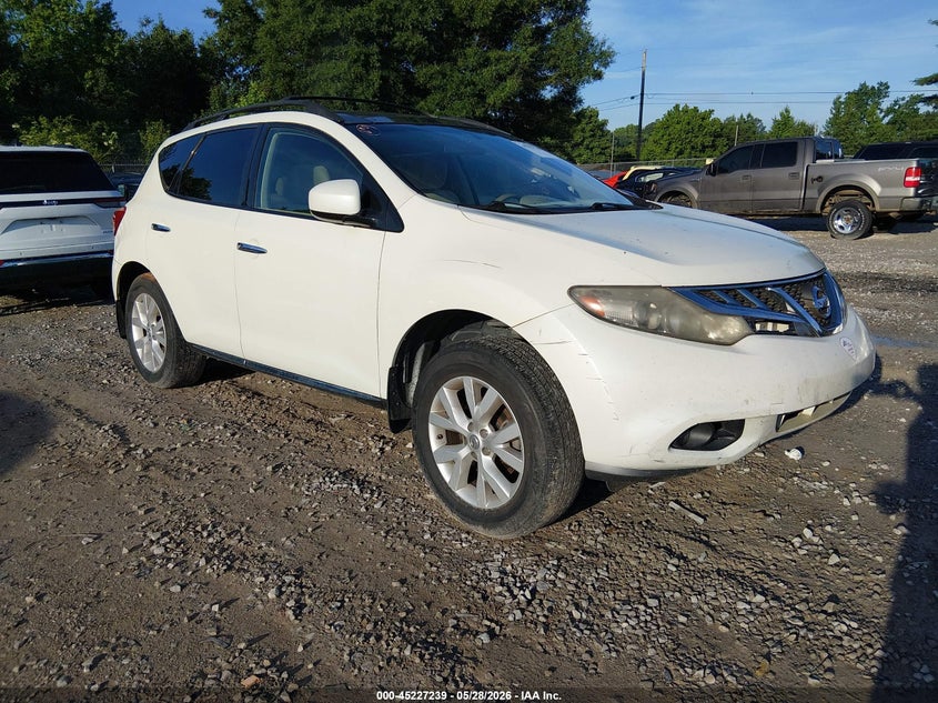 2011 Nissan Murano VIN JN8AZ1MU9BW059386 IAAI salvage auction — LEFT REAR, Salvage (Alabama), sold $1,175 on 2026-07-13 (photo 1)