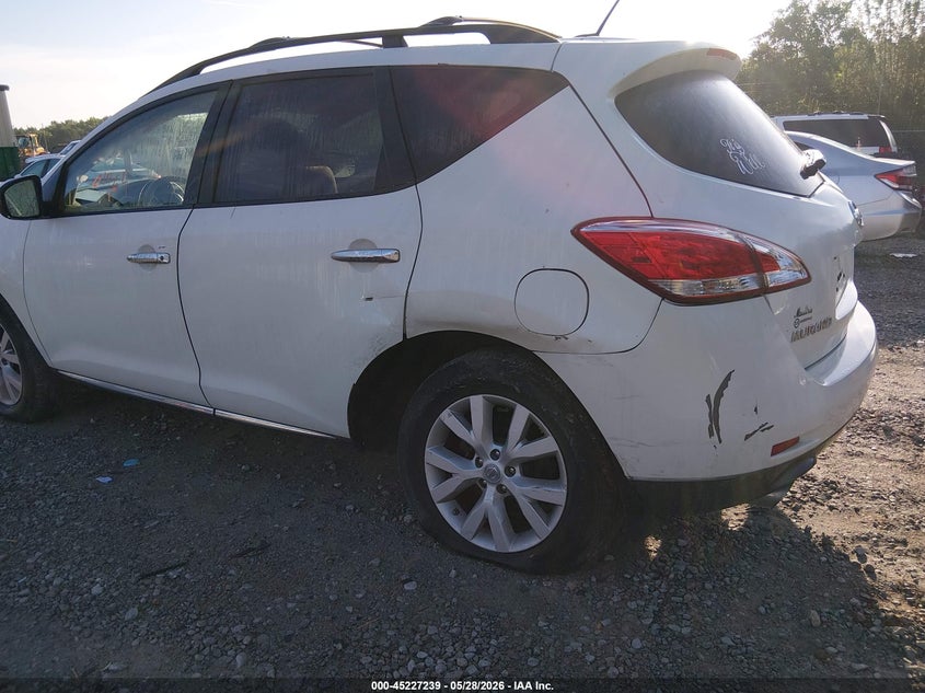 2011 Nissan Murano VIN JN8AZ1MU9BW059386 IAAI salvage auction — LEFT REAR, Salvage (Alabama), sold $1,175 on 2026-07-13 (photo 6)
