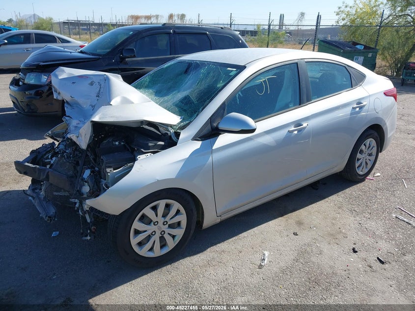 2021 Hyundai Accent VIN 3KPC24A60ME130584 IAAI salvage auction — FRONT END, Salvage Title, sold $525 on 2026-08-24 (photo 2)