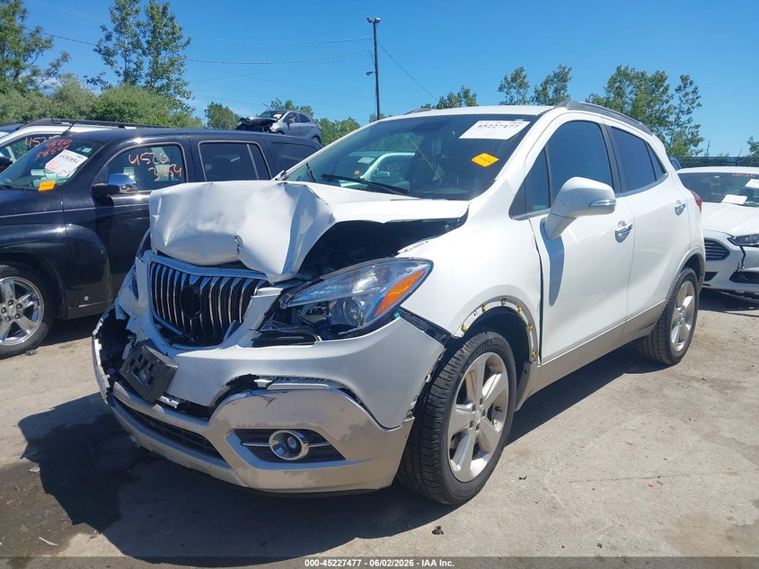 2015 Buick Encore VIN KL4CJCSB6FB062357 IAAI salvage auction — FRONT END, Salvage Title, sold $475 on 2026-07-07 (photo 2)