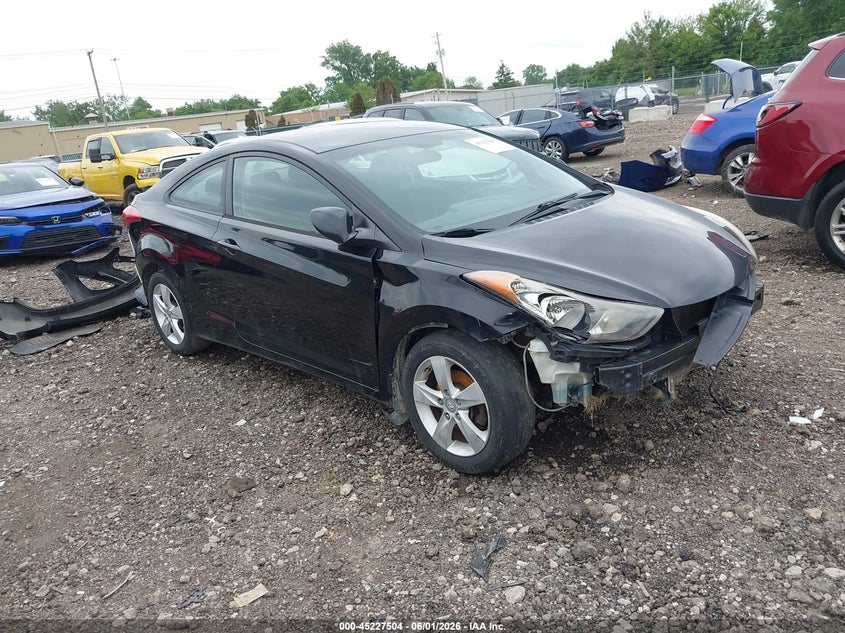 2013 Hyundai Elantra VIN KMHDH6AE9DU012889 IAAI salvage auction — FRONT & REAR, Salvage Title, sold $375 on 2026-07-08 (photo 1)