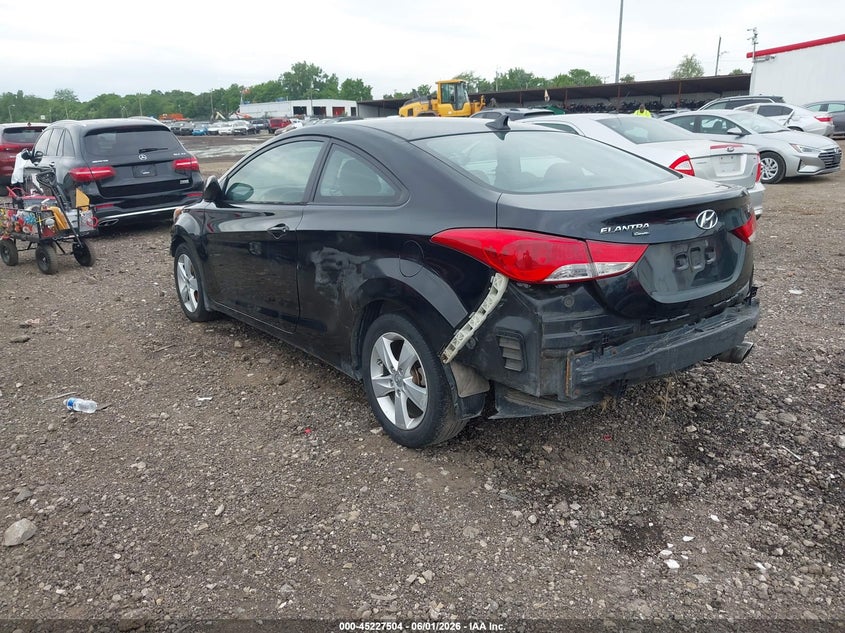 2013 Hyundai Elantra VIN KMHDH6AE9DU012889 IAAI salvage auction — FRONT & REAR, Salvage Title, sold $375 on 2026-07-08 (photo 3)