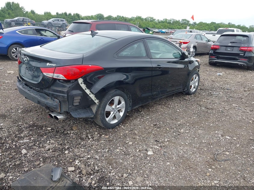 2013 Hyundai Elantra VIN KMHDH6AE9DU012889 IAAI salvage auction — FRONT & REAR, Salvage Title, sold $375 on 2026-07-08 (photo 4)