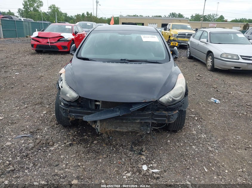 2013 Hyundai Elantra VIN KMHDH6AE9DU012889 IAAI salvage auction — FRONT & REAR, Salvage Title, sold $375 on 2026-07-08 (photo 6)