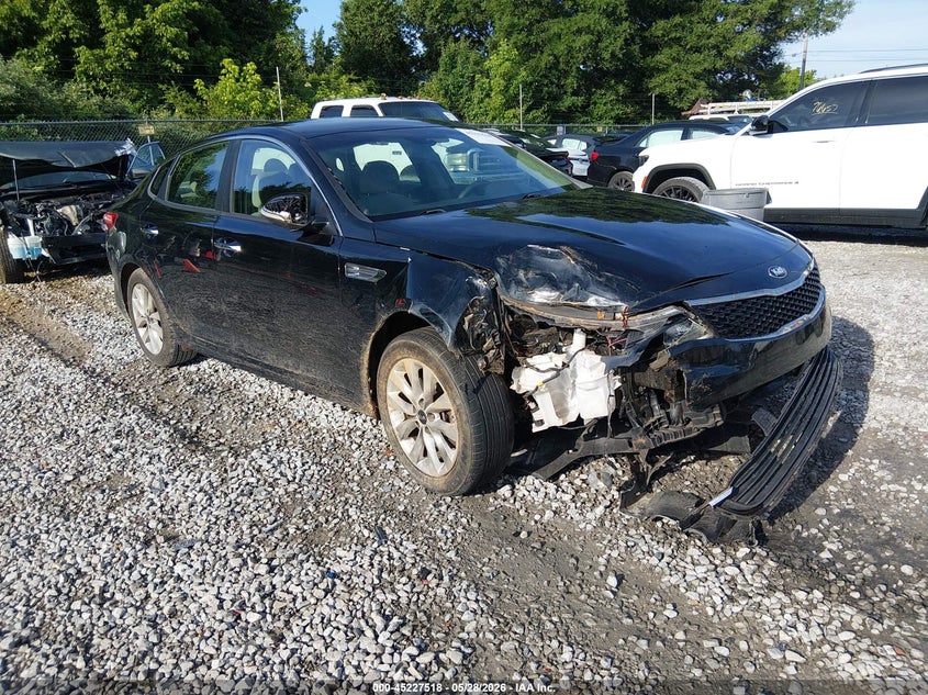 2018 Kia Optima VIN 5XXGT4L36JG256470 IAAI salvage auction — FRONT END, Salvage (Alabama), sold $775 on 2026-07-29 (photo 1)
