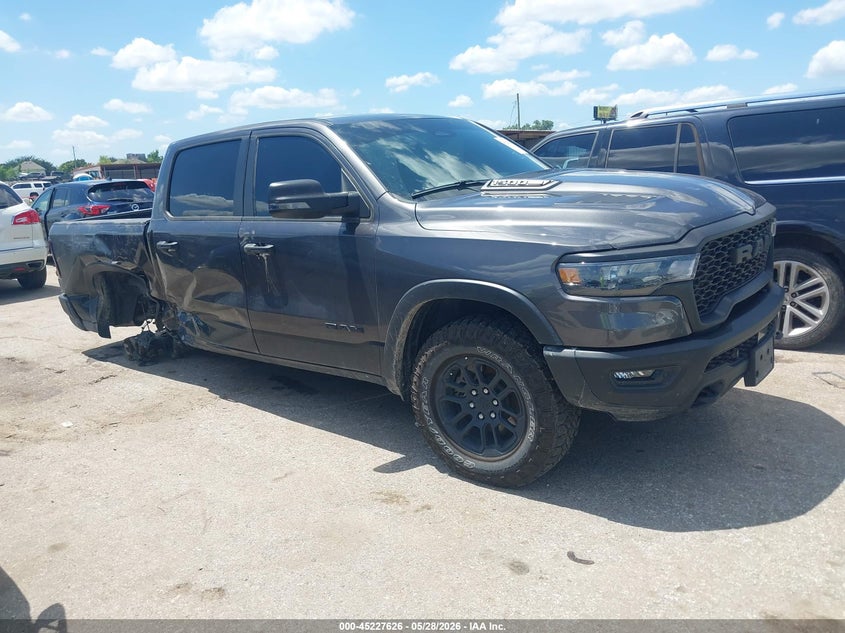 2025 Ram 1500 VIN 1C6SRFLP7SN645543 IAAI salvage auction — RIGHT REAR, Salvage Title, sold $19,200 on 2026-08-03 (photo 1)