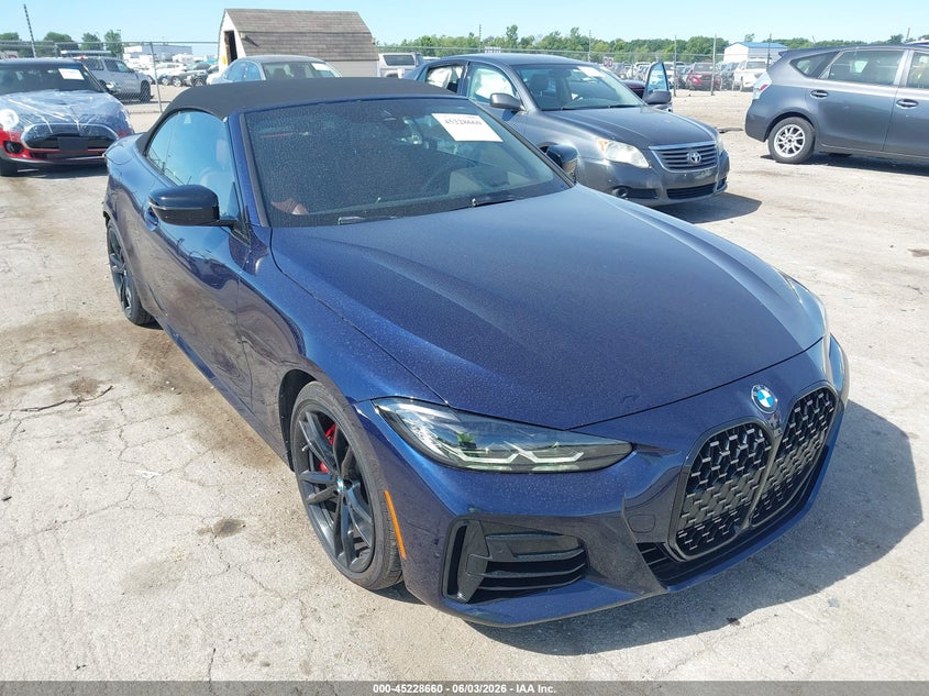 2023 BMW 4er VIN WBA63AT09PCL24959 IAAI salvage auction — REAR END, Salvage (Illinois), sold $16,200 on 2026-07-22 (photo 1)